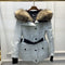 Moncler Belted Fur-Trim Hooded Coat