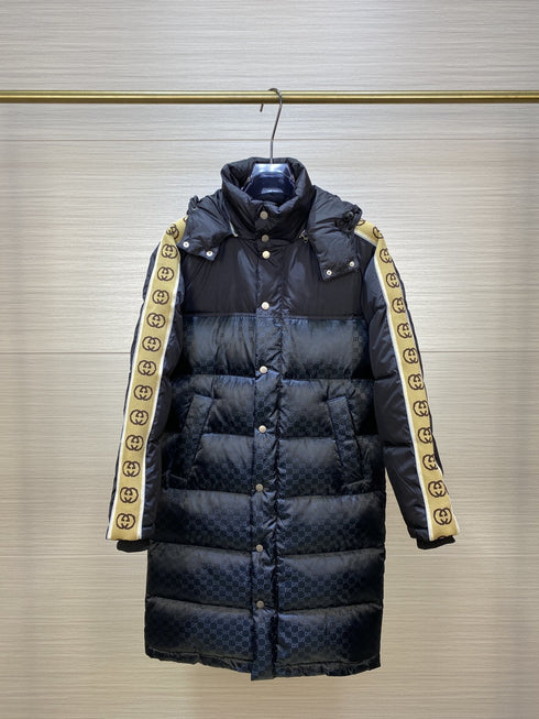 GUCCI Tonal Monogram Long Down Jacket