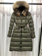 Moncler Long Belted Puffer Coat
