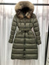Moncler Long Belted Puffer Coat