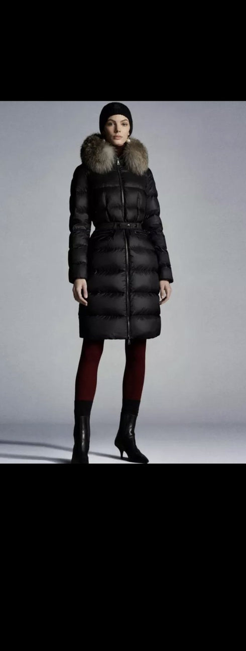 Moncler Long Belted Puffer Coat