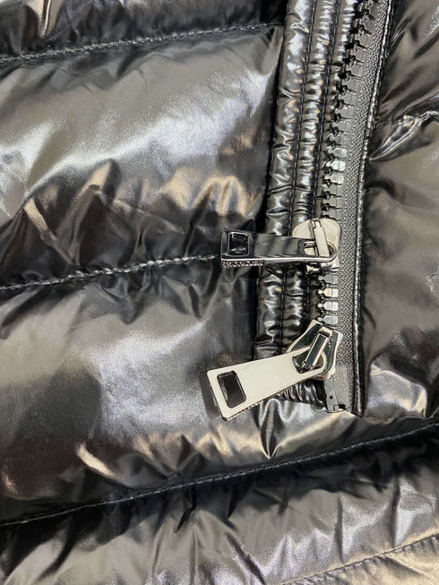 Moncler Women's Black Hooded Long Down Coat