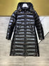 Moncler Women's Black Hooded Long Down Coat