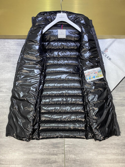 Moncler Women's Black Hooded Long Down Coat