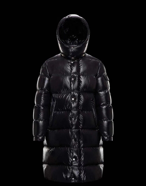 Moncler Glossy Hooded Long Down Coat