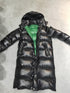 Moncler Glossy Hooded Long Down Coat