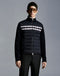 Moncler Men's Black Quilted Knit-Sleeve Down Jacket