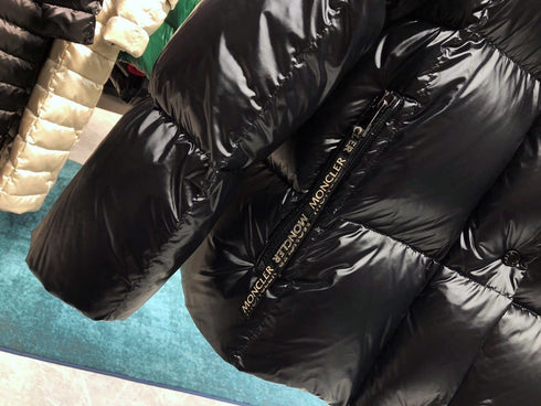 Moncler Black Hooded Puffer Coat