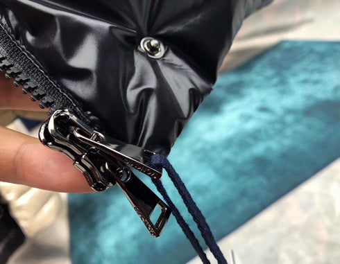Moncler Black Hooded Puffer Coat
