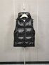 Moncler Hooded Letter-Trim Down Vest