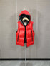 Moncler Hooded Letter-Trim Down Vest