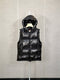 Moncler Hooded Letter-Trim Down Vest