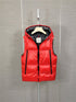 Moncler Hooded Letter-Trim Down Vest