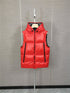 Moncler Hooded Letter-Trim Down Vest