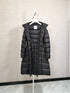 Moncler Women's Long Black Quilted Down Coat