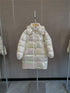 Moncler Women's Iridescent White Long Down Coat
