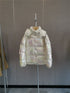 Moncler Iridescent White Short Down Coat
