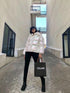 Moncler Iridescent White Short Down Coat