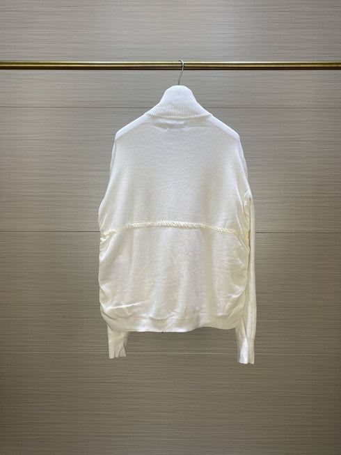 Moncler Quilted Knit-Sleeve Down Jacket