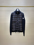 Moncler Quilted Knit-Sleeve Down Jacket