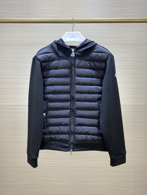 Moncler Black Sweater Sleeve Down Jacket
