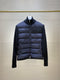 Moncler Knit-Sleeve Quilted Down Jacket