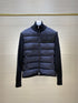 Moncler Knit-Sleeve Quilted Down Jacket