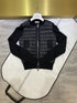 Moncler Women's Knit Sleeve Quilted Zip-Front Jacket