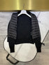 Moncler Women's Knit Sleeve Quilted Zip-Front Jacket