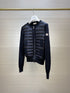 Moncler Women's Knit Sleeve Quilted Zip-Front Jacket