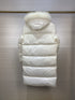 Moncler Women's Long Hooded Fur-Trim Down Coat