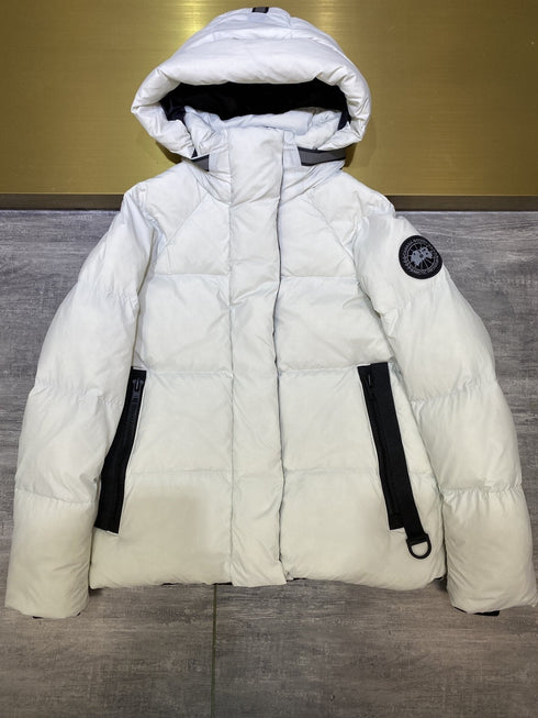 Canada Goose Light Grey Hooded Puffer Jacket