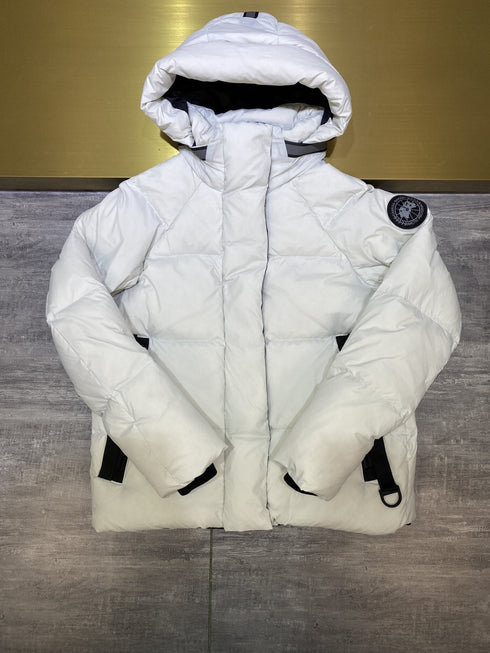 Canada Goose Light Grey Hooded Puffer Jacket