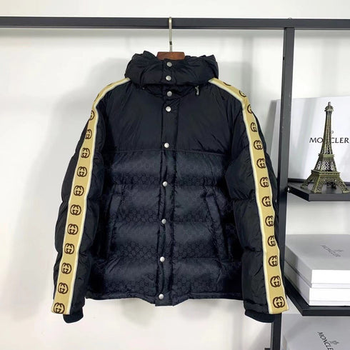 GUCCI Tonal Monogram Hooded Puffer Jacket
