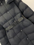 Burberry Women's Black Belted Hooded Long Down Jacket
