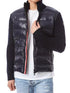 Moncler Quilted Knit-Sleeve Zip Jacket