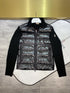 Moncler Quilted Knit-Sleeve Zip Jacket