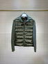 Moncler Quilted Knit-Sleeve Zip Jacket