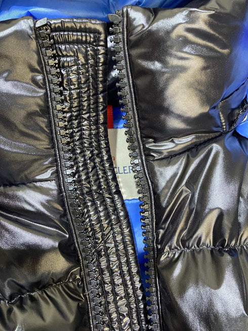 Moncler Contrast-Lined Hooded Puffer Coat