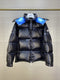 Moncler Contrast-Lined Hooded Puffer Coat
