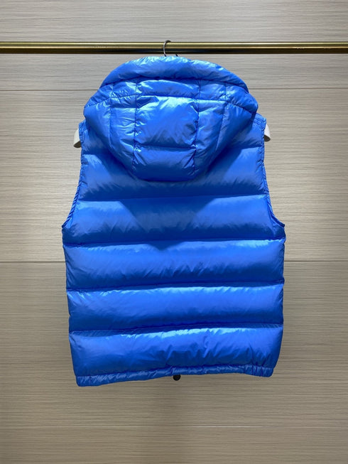 Moncler Hooded Glossy Puffer Down Vest