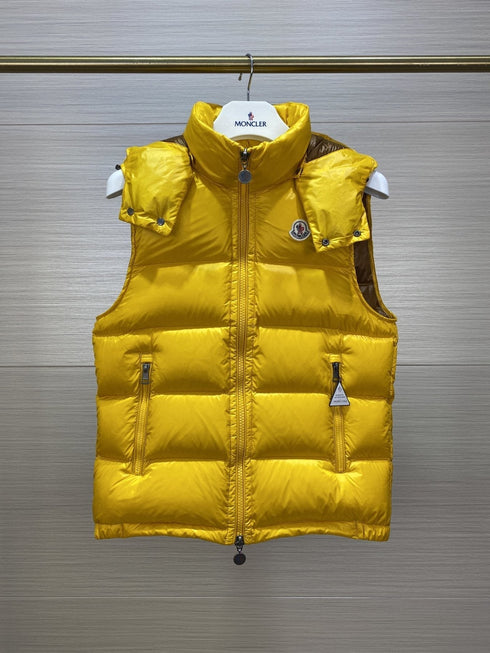 Moncler Hooded Glossy Puffer Down Vest
