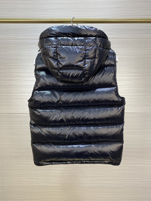 Moncler Hooded Glossy Puffer Down Vest