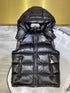 Moncler Hooded Glossy Puffer Down Vest