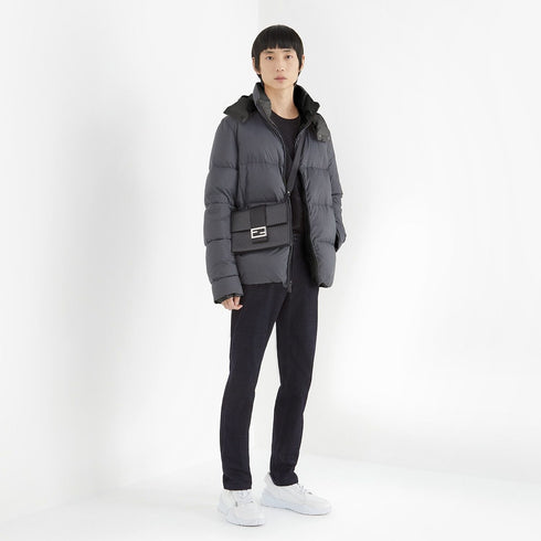 Fendi Grey Quilted Hooded Puffer Jacket
