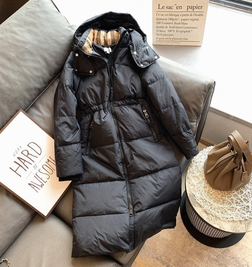 Burberry Women's Hooded Long Down Jacket