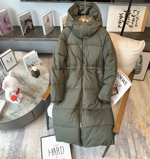 Burberry Women's Hooded Long Down Jacket