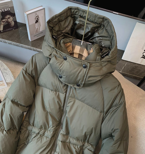Burberry Women's Hooded Long Down Jacket