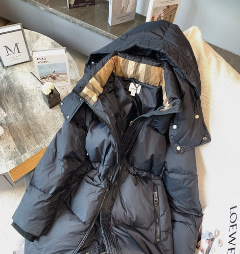 Burberry Women's Hooded Long Down Jacket
