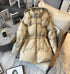Burberry Hooded Quilted Long Down Jacket